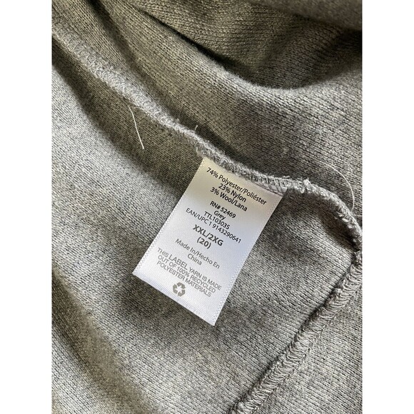 Time and Tru Women's Size XXL (20) Open Coatigan Gray With Front Pockets - Picture 8 of 12